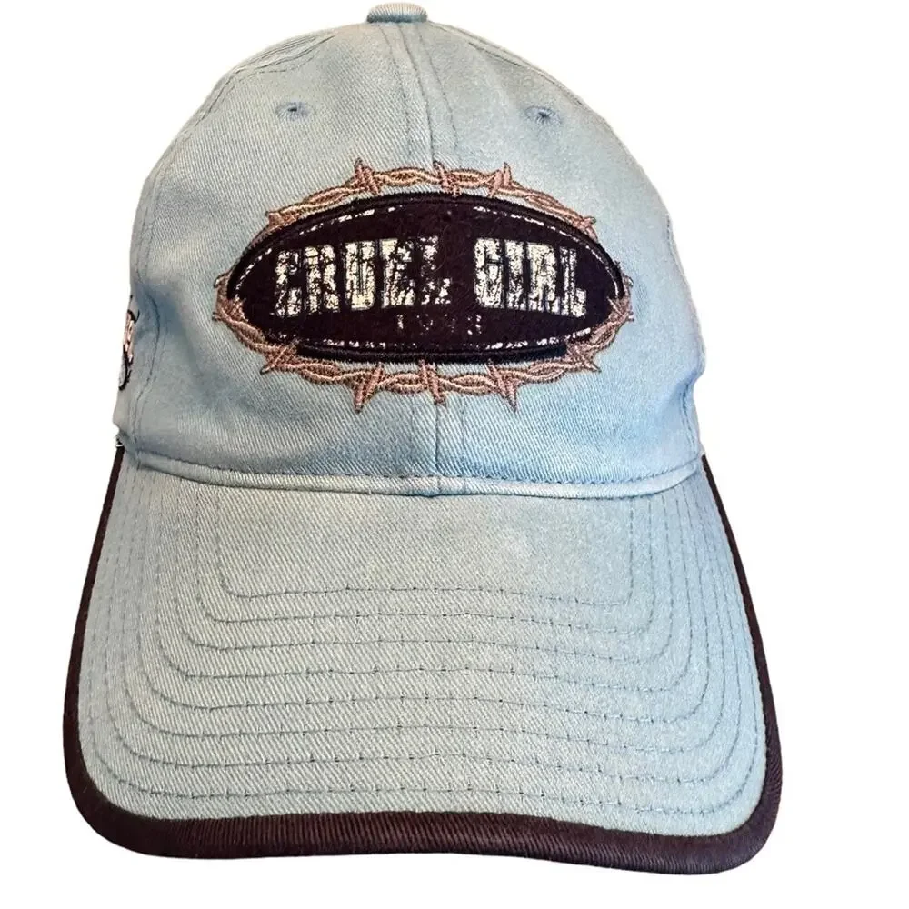 Vintage Cruel Girl Western Wear Baseball Cap Blue